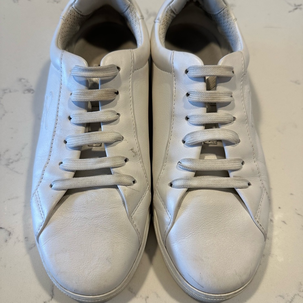 Fendi White Leather Sneakers size 37